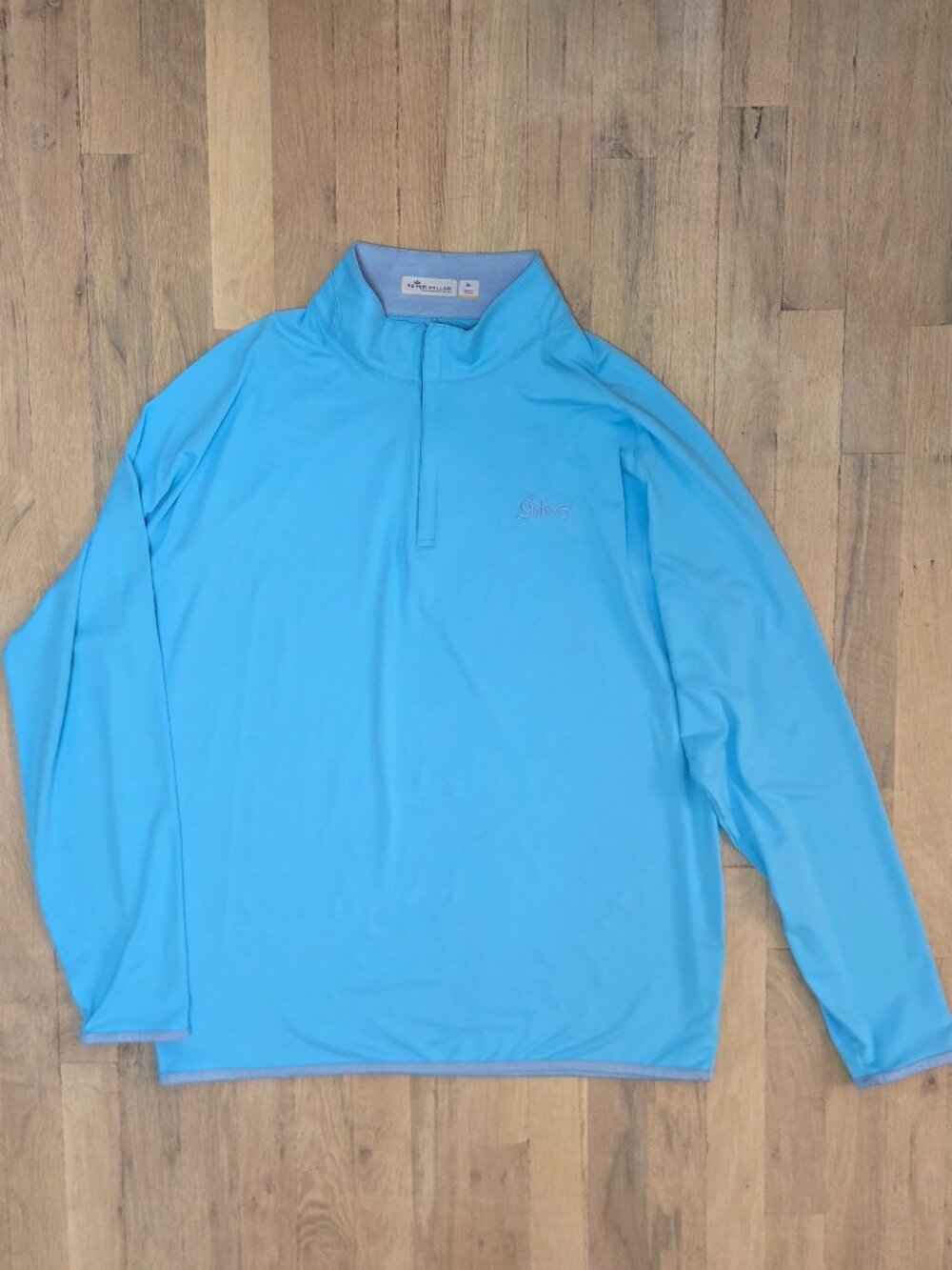 Peter Millar St Ives Country Club 1/4 Zip Golf Pullover Blue Mens XL